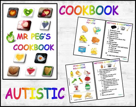 Autistic Cookbook Easy Simple Step By Step Recipes Kids Etsy