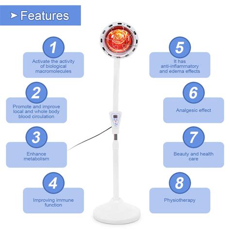 Buy Infrared Red Therapy Light Heating Floor Stand Lamp 275w High