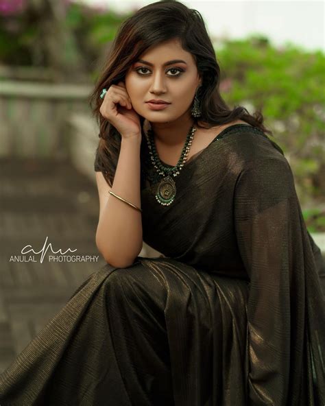 Ansiba Hassan In Black Saree Photos South Indian Actress 84672 Hot Sex Picture