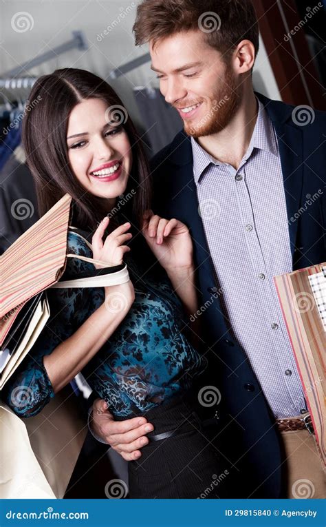 Couple In Love Is In The Shop Stock Photo Image Of Benefit Boutique