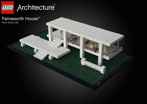 3d Farnsworth House Lego Model 3d Model Farnsworth House Lego