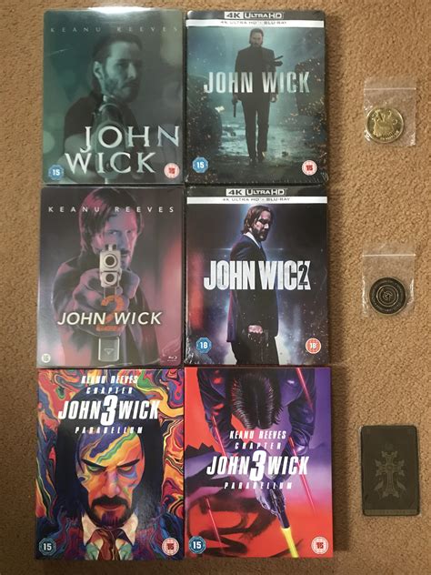 John Wick Steelbook Complete Collection Blu Ray K Ultra Hd Set Digital