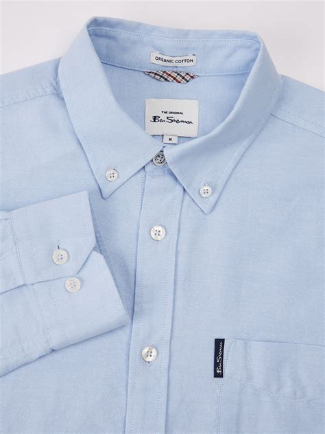 Ben Sherman Classic Oxford Button Down Long Sleeve Shirt Sky Blue