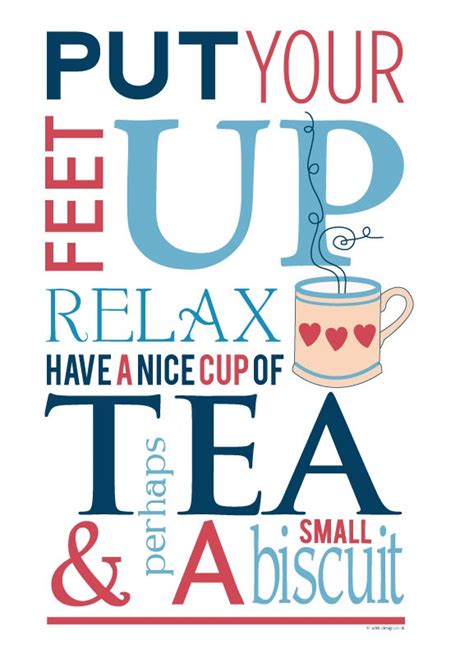 Tea And Biscuit Typographic Tea Print Tea Quotes Tea Time Tea