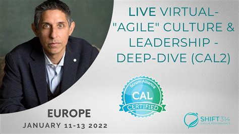 Online Live Virtual Agile Culture And Leadership Deep Dive Cal2