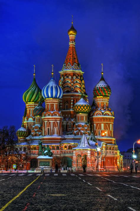 Moscow St Basil S Cathedral At Night So My Trip Is Actua Flickr