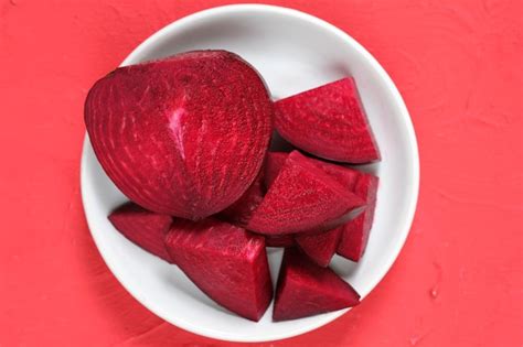 Premium Photo Beta Vulgaris Sliced Beetroot On A White Plate Golden