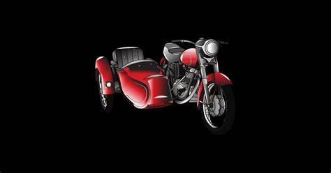 Sidecar Motorcycle Cartoon Illustration Sidecar Motorcycle Cartoon