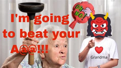 ass spraying a pissed off grandma grandma prank pranking grandma mad grandma fart prank