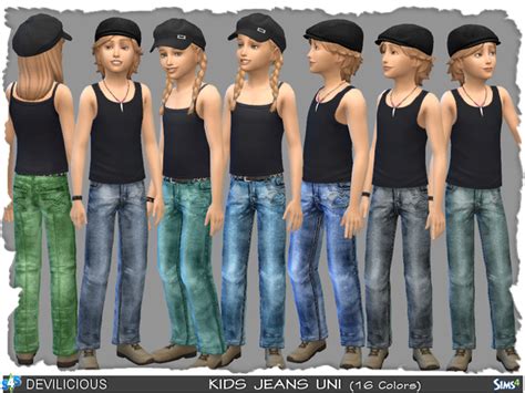 Kids Uni Jeans 16 Colors By Devilicious At Tsr Sims 4 Updates