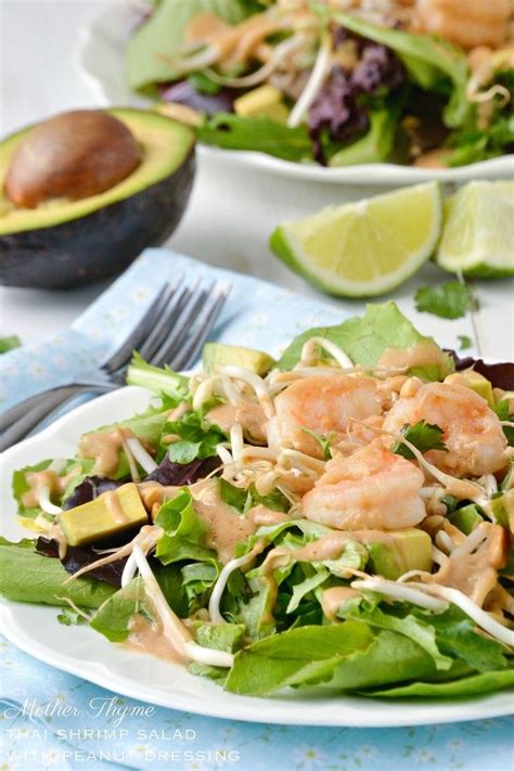 Chopped thai chickpea salad with spicy peanut dressing. Thai Shrimp Salad with Peanut Dressing | Recipe (With images) | Shrimp salad, Asian recipes ...