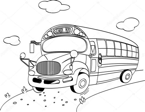 50 colors to choose from. School Bus coloring page — Stock Vector © Dazdraperma #6149038