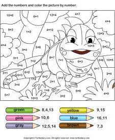 Kleurplaat rené van assema wordt door drie vrouwen tegelijk genomen. Write Sum and Color using Key Worksheet - Turtle Diary