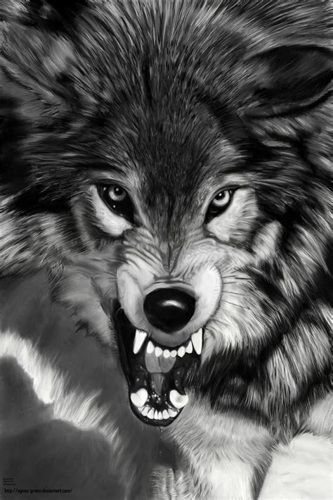 Wolf By Agnes On Deviantart Wolf Tattoos Angry