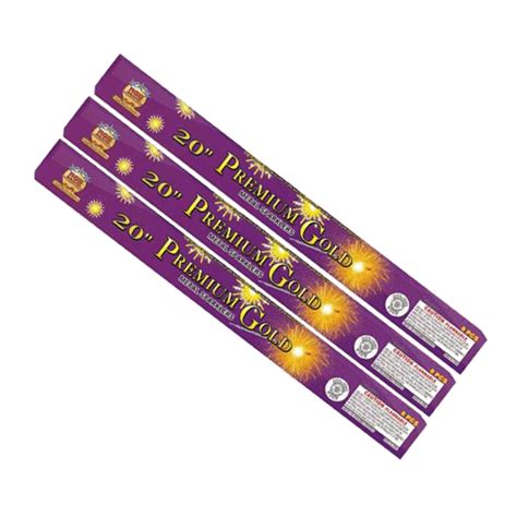 20 Ultra Premium Metal Gold Sparklers Rgs Brand Fireworks