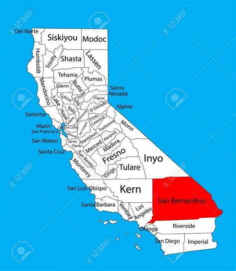 Map Of California Showing San Bernardino And Travel Information Map