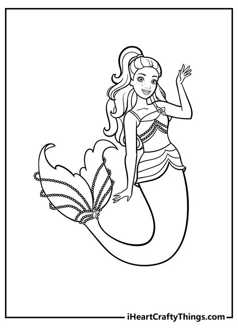 Barbie Mermaid Coloring Page More Barbie Coloring Sheets On Hellokids