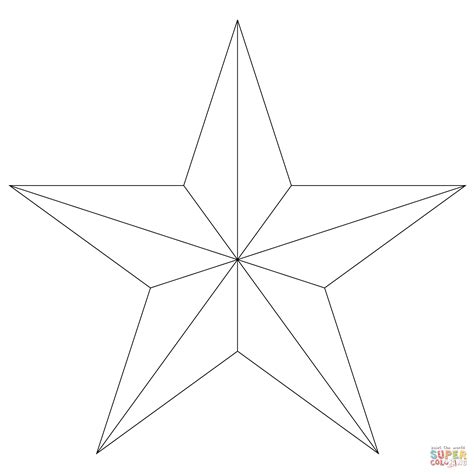 Five Point Star Coloring Page Free Printable Coloring Pages