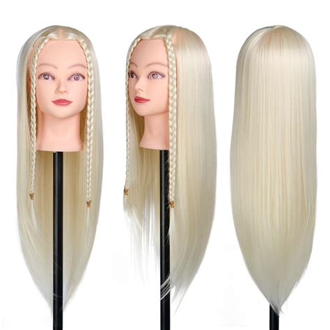 Sherui 28 High Quality Fiber Gold Hair Styling Mannequin Head Practice