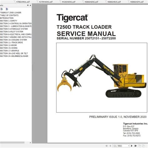 Tigercat Logger Operator Service Manual