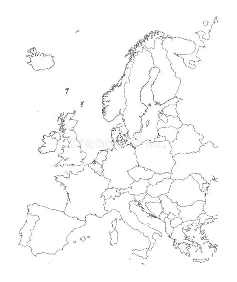 Europe blank map with countries europe white map isolated on grey background vector illustration stock illustration download image now istock. Detailed Europe Map Black And White / Europe Map Black And ...