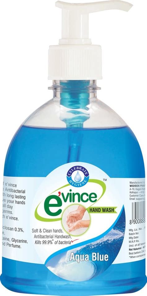 Aqua Blue Evince Antibacterial Liquid Hand Wash 250 Ml Packaging Type