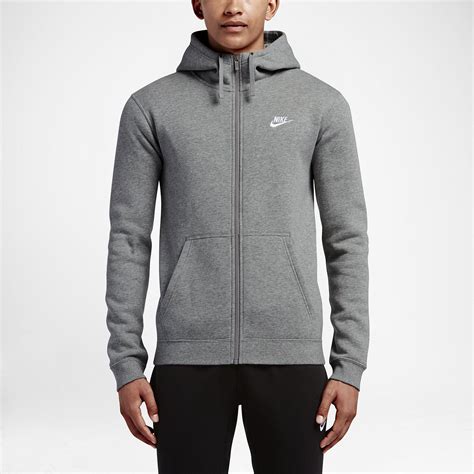 Nike Mens Sportswear Full Zip Hoodie Dark Grey Heather