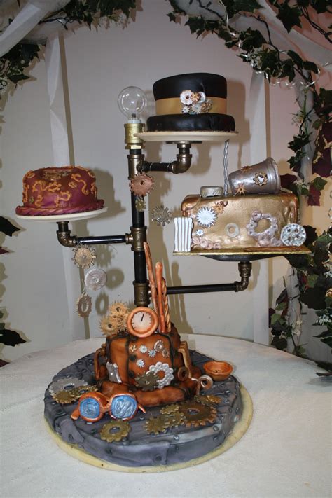 Steampunk Wedding Cake This Cake Actually Lit Up It Had Goggles Made