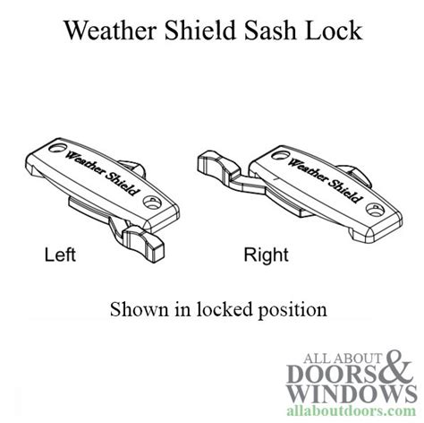 Weather Shield Sash Lock Visions 1000 2000 Vinyl Window Single Hung