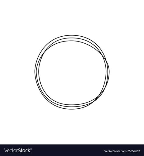 Continuous One Line Drawing Circle Minimalism Art Vector Image