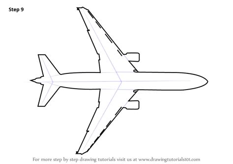 How To Draw An Aeroplane Topview Airplanes Step By Step