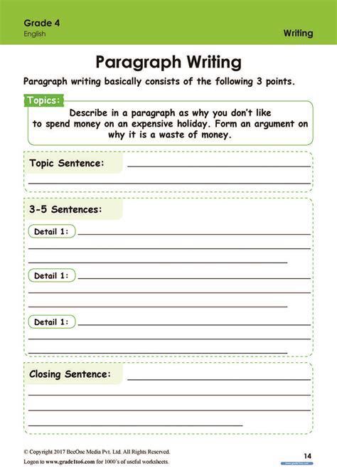 4th Grade Writing Standards