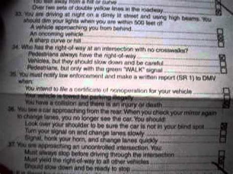 Read the excerpts from dr. DMV Written/Permit Test Answers 2011 - YouTube
