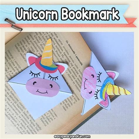 Printable Unicorn Corner Bookmark Bookmarks Diy Kids Unicorn Crafts