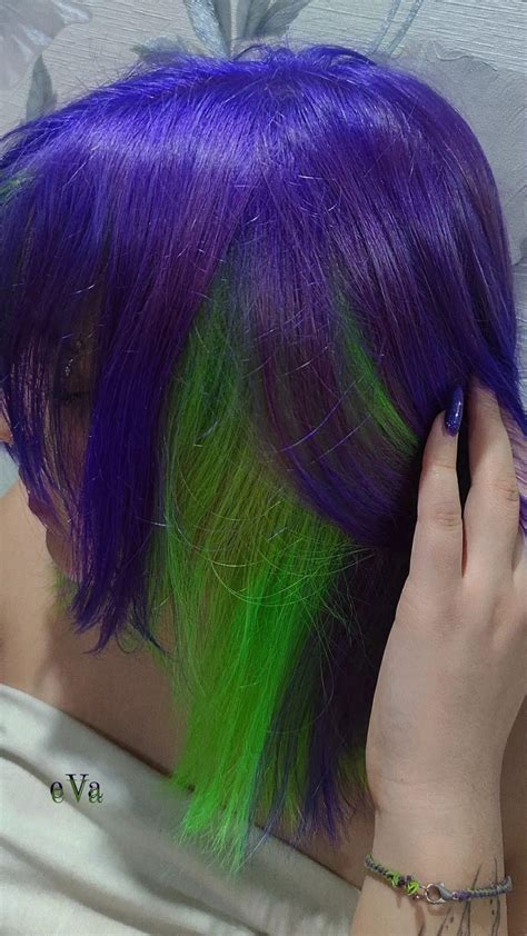 Purple Green Hair Идеи для окраски волос Прически Идеи для волос