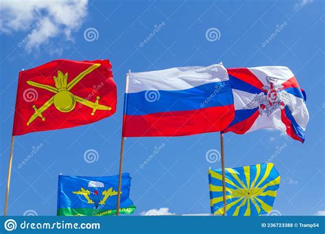 Flags Of Russia Airborne Troops Ground Forces Aerospace Forces The