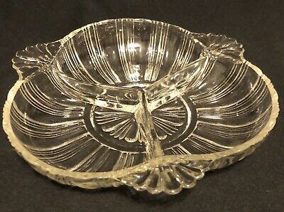 Maybe you would like to learn more about one of these? Elegant Vintage Pressed Glass Divided Pickle/Relish Dish ...