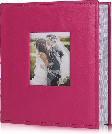 Recutms Photo Album 200 Photo Memory Books 6×4 Photos Picture White Paper Pages Leather Photo