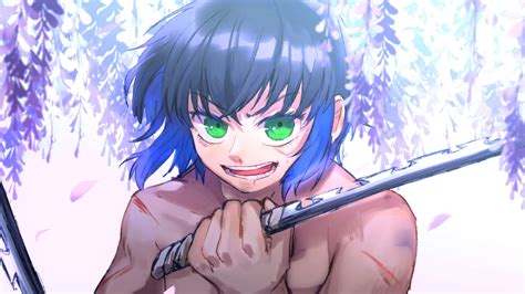 1236 anime wallpapers (4k) 3840x2160 resolution. Demon Slayer Inosuke Hashibira With Green Eyes Having ...