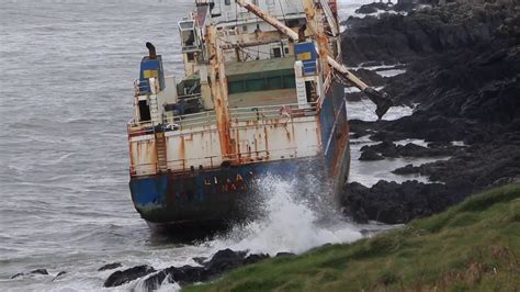 Mv Alta Ghost Ship Washed Ashore During Storm Dennis Youtube