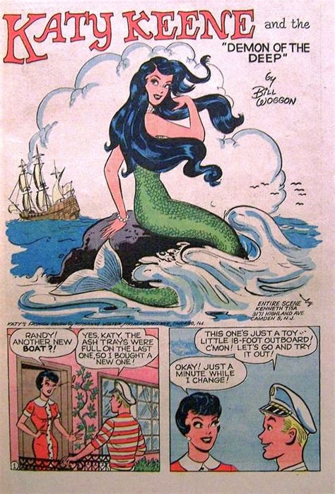 Katy Keene Millie The Model Mermaid Poster Girl In Water Real