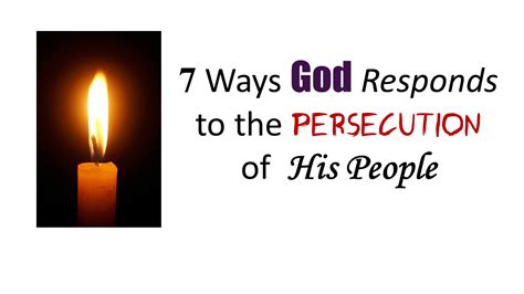 Parresiazomai 7 Ways God Responds To The Persecution Of His People