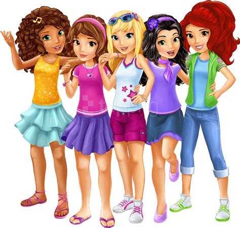 Free Png Download Lego Friends Main Characters Clipart Lego Friends