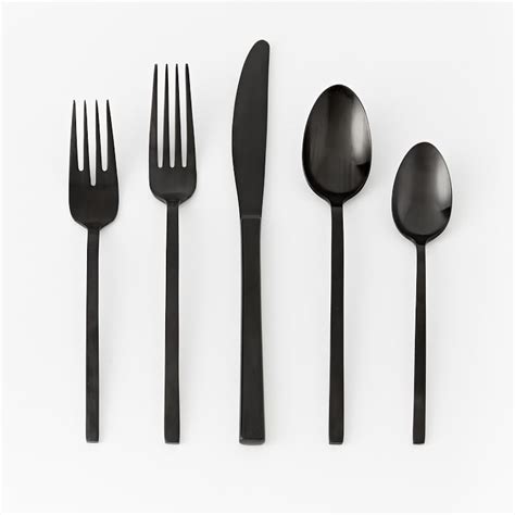 West Elm Matte Black Flatware - Homey Oh My Shop for modern flatware at crate and barrel.