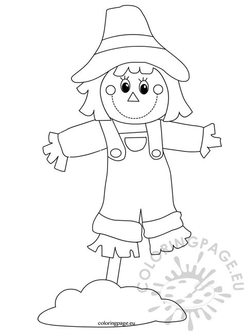 preschool seasons worksheets scarecrow coloring page