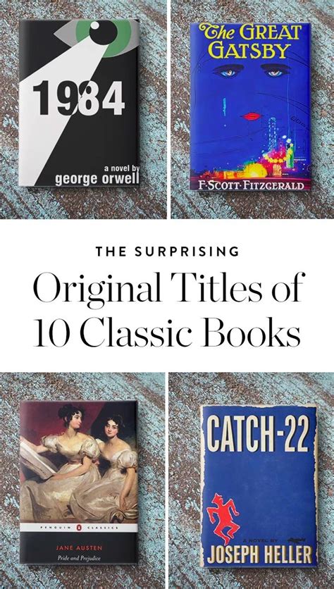 Some Of Your Favorite Classic Books Had Totally Different Names To