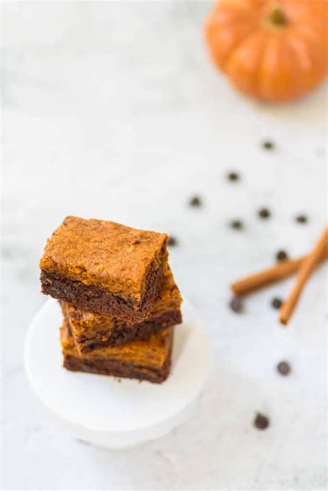 Healthy Layered Pumpkin Brownies The Picky Eater