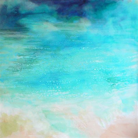 Medium Original Abstract Painting Acrylic On Canvas Ocean Medium