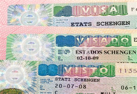 Schengen Visa On Passport Page Stock Photo Royalty Free Freeimages