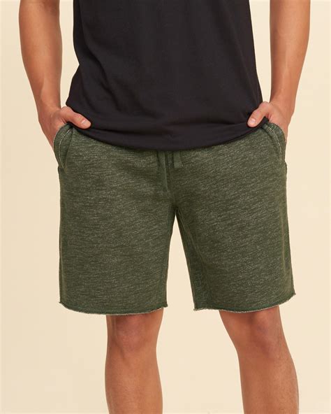 Lyst Hollister Icon Fleece Shorts In Green For Men